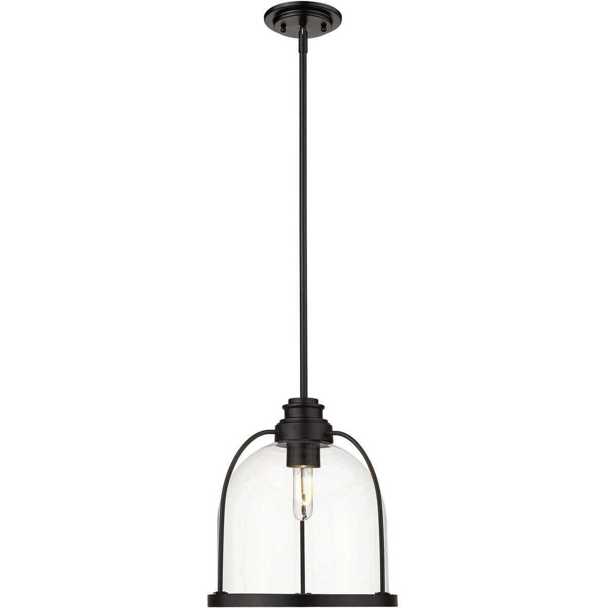 Stanton 1 Light 12 inch Matte Black Pendant Ceiling Light