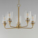 Hudson 5 Light 24 inch Natural Aged Brass Single-Tier Chandelier Ceiling Light in Clear