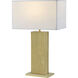 Simon 27.5 inch Polished Brass Table Lamp Portable Light, TA Illuminations