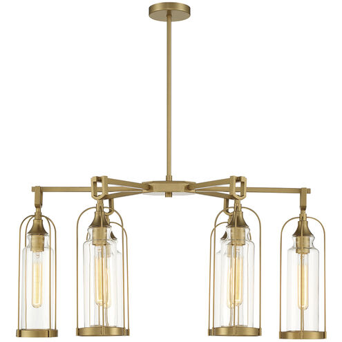 Yasmin 6 Light 20 inch Aged Gold Outdoor Chandelier