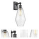 Ballston Cindyrella LED 7 inch Matte Black Sconce Wall Light in Seedy Glass