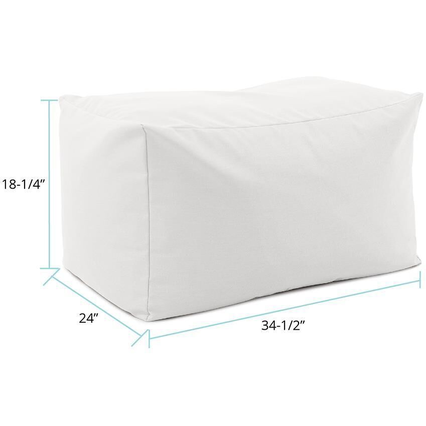 Seascape 18.25 inch Natural Outdoor Pouf Bench