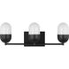 Drew & Jonathan Scott Foster 3 Light 21.63 inch Midnight Black Vanity Light Wall Light