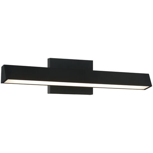 Isosceles LED 18 inch Matte Black Bath Vanity Light Wall Light