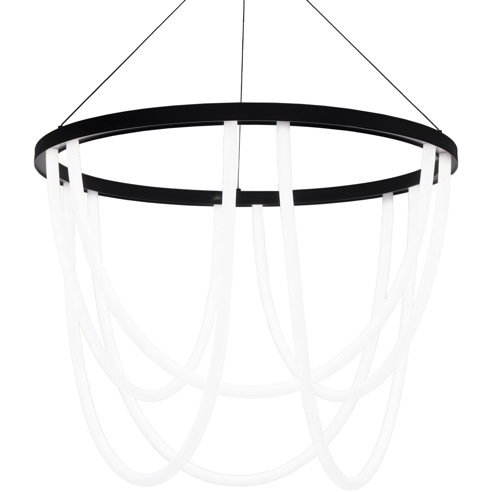 Margarite LED 36 inch Black Chandelier Ceiling Light, dweLED