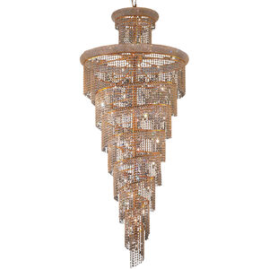 Spiral 32 Light 36 inch Gold Foyer Ceiling Light in Royal Cut