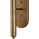Barbican 2 Light 6.5 inch Antique Brass and White Bath Sconce Wall Light