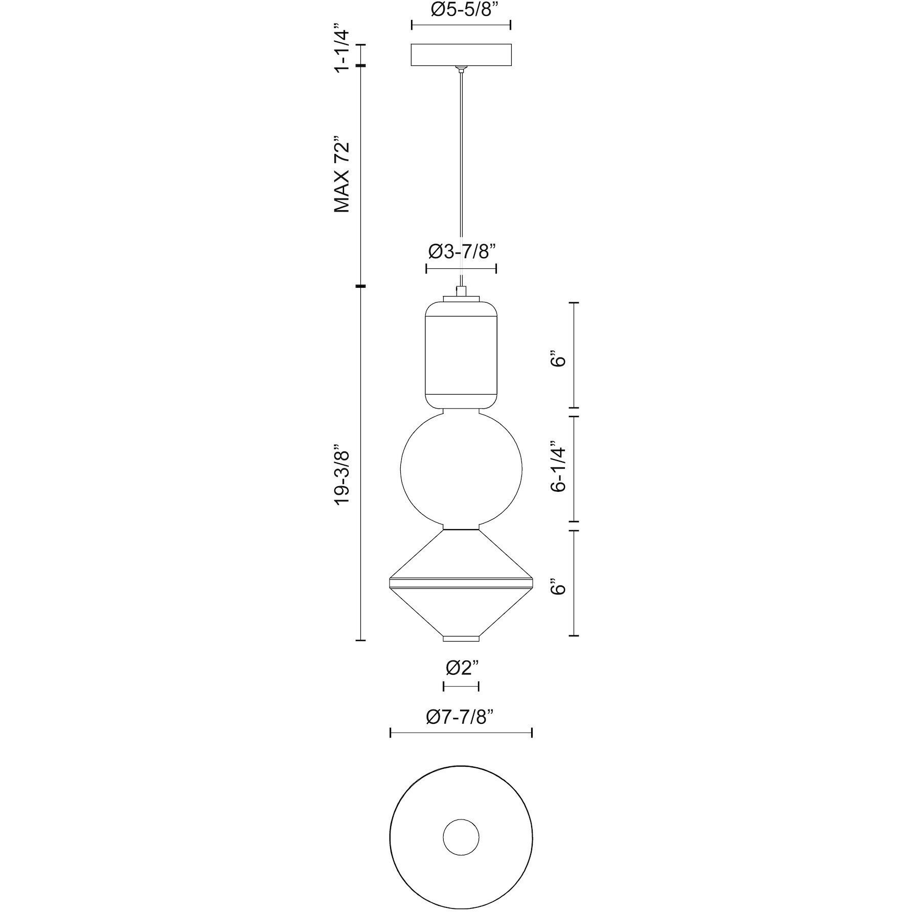 Alora Mood Bijou Pendant Ceiling Light in Matte Black