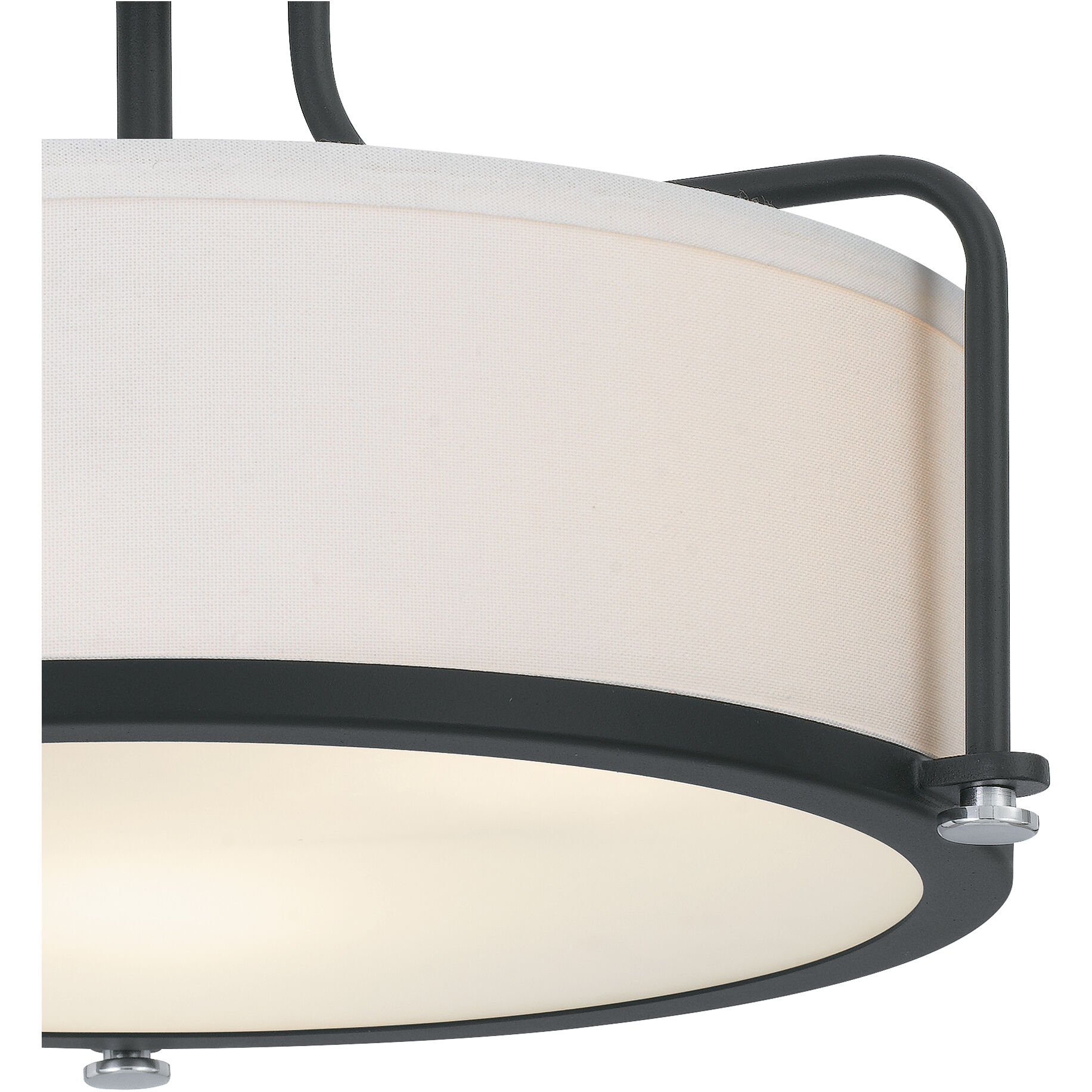 Rigel 3 Light 17.5 inch Earth Black Semi-Flush Mount Ceiling Light