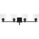 Antonia 4 Light 35 inch Coal Black Bath Vanity Light Wall Light