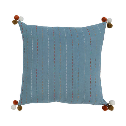 Dhaka 20 X 20 inch Denim Pillow Kit, Square