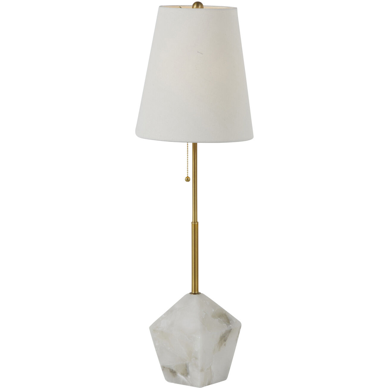 Perry 33 inch Stained Gold / White Linen Table Lamp Portable Light