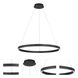 Lunar 32.25 inch Matte Black Pendant Ceiling Light