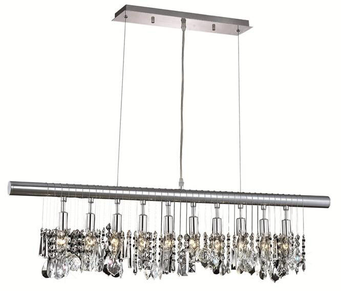 Chorus Line 10 Light 40 inch Chrome Dining Chandelier Ceiling Light