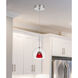 Double Glass LED 6 inch Frosted Red Mini Pendant Ceiling Light