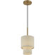 Bellingham 1 Light 7 inch Antique Gold Leaf Mini Pendant Ceiling Light