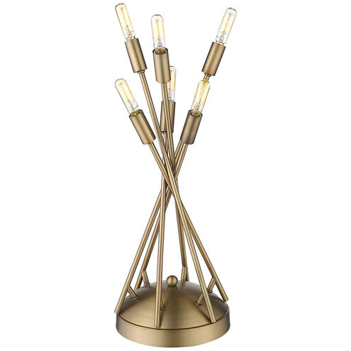 Perret 19 inch 40.00 watt Aged Brass Table Lamp Portable Light