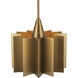 Alora Mood Plisse Pendant Ceiling Light in Aged Gold