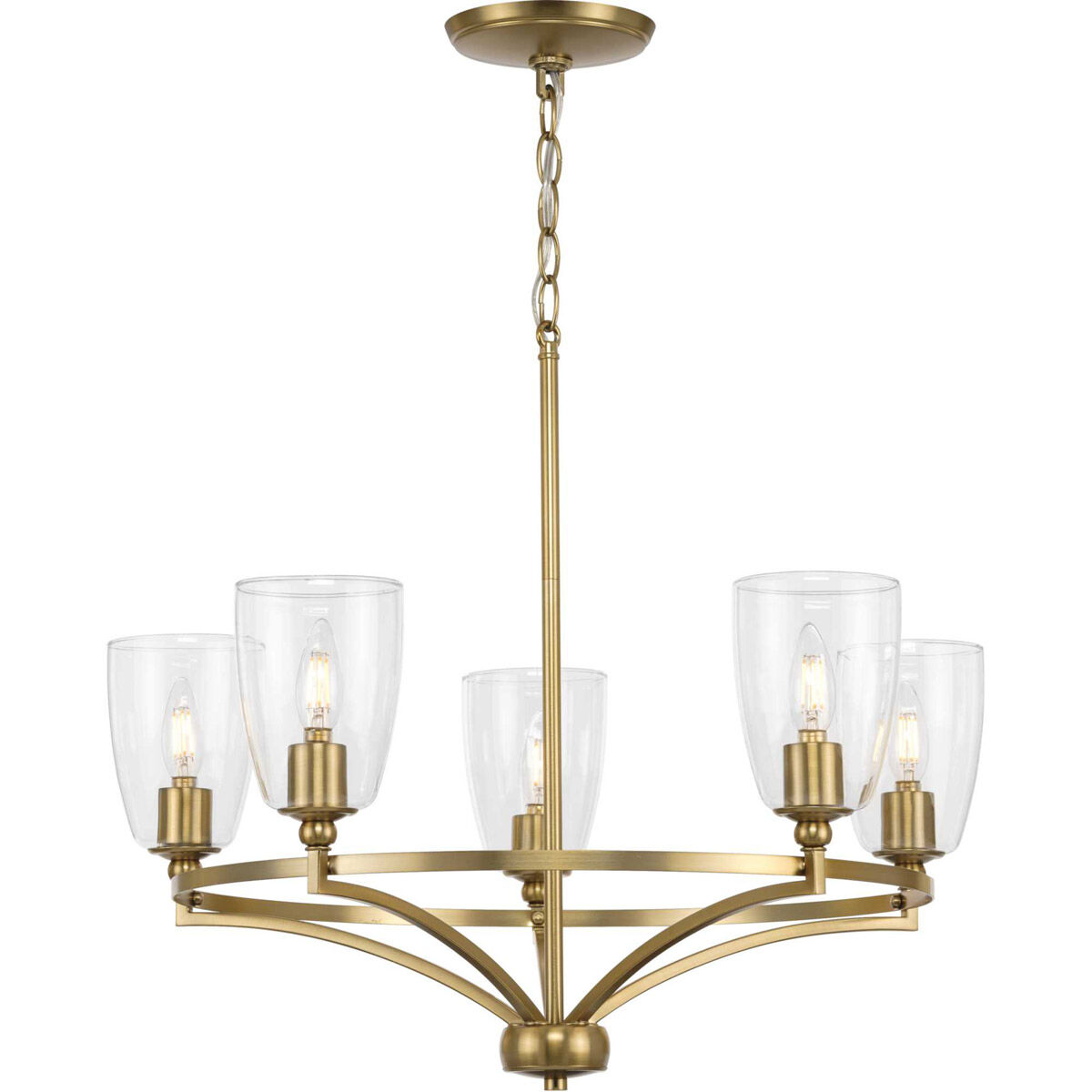 Parkhurst 5 Light 25 inch Brushed Bronze Chandelier Ceiling Light