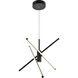 Sonya 3 Light 29 inch Black Pendant Ceiling Light