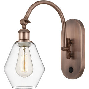 Ballston Cindyrella 1 Light 6 inch Antique Copper Sconce Wall Light in Incandescent, Clear Glass