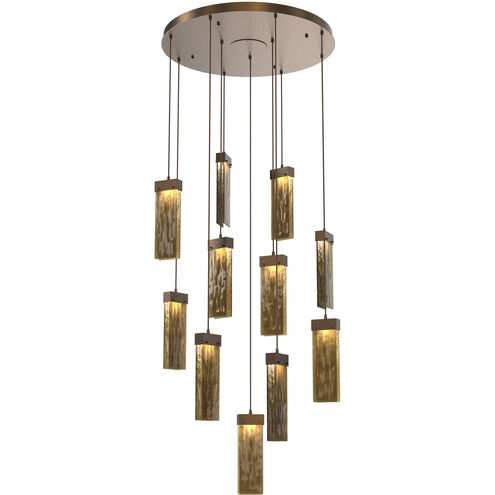 Parallel LED 32.5 inch Flat Bronze Chandelier Ceiling Light, Round Multi-Port