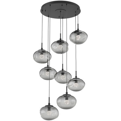Nova LED LED Matte Black Chandelier Ceiling Light, Round Multi-Port