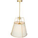 Pullman LED 17 inch Brass Pendant Ceiling Light