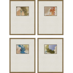 Discovery Beige and Green and Orange and Rust Framed Art