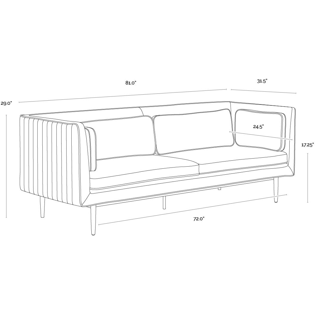 Batavia Bravo Black Sofa