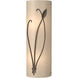 Forged Leaf and Stem 2 Light 5.5 inch White Sconce Wall Light