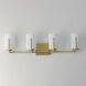 Dart 4 Light 29.75 inch Natural Aged Brass Bath Vanity Wall Light