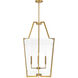 Farell 4 Light 21 inch Warm Brass Pendant Ceiling Light