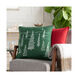 Holiday 18 X 18 inch Dark Green/Ivory Pillow Cover, Square