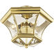 Monterey 3 Light 13 inch Polished Brass Semi-Flush Mount Ceiling Light