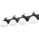 Hines 4 Light 34.5 inch Matte Black Bath Vanity Light Wall Light in Opal Glass