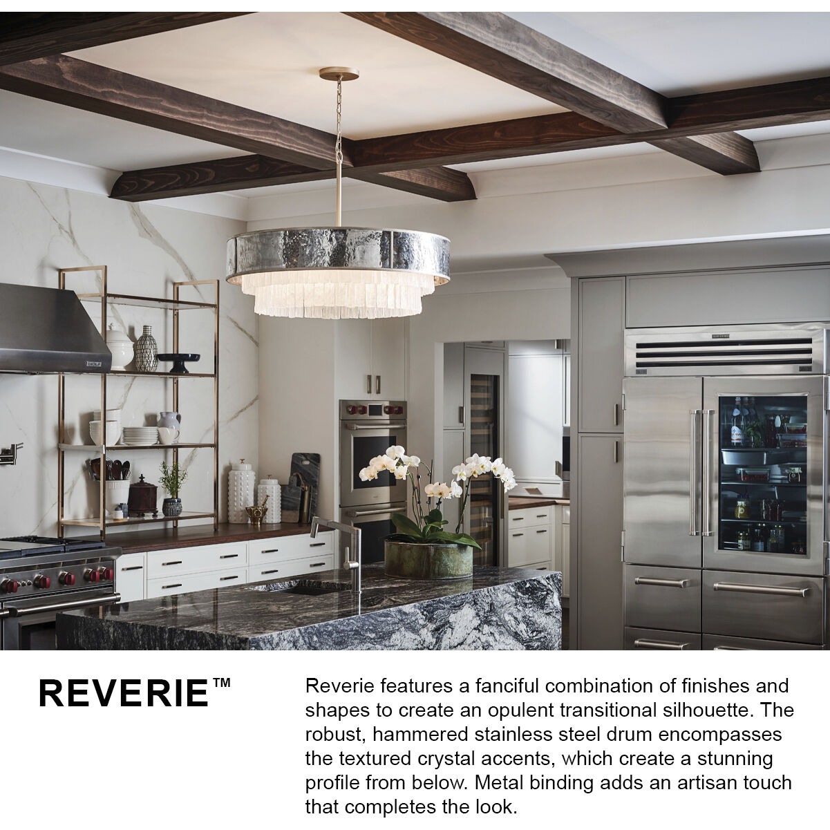 Reverie LED 36 inch Champagne Gold Chandelier Ceiling Light