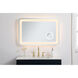 Lux 36 X 24 inch Glossy White Lighted Wall Mirror