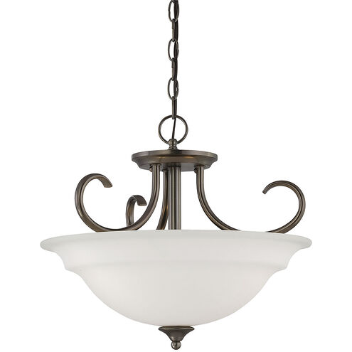 Bella 3 Light 16 inch Oil Rubbed Bronze Pendant Ceiling Light