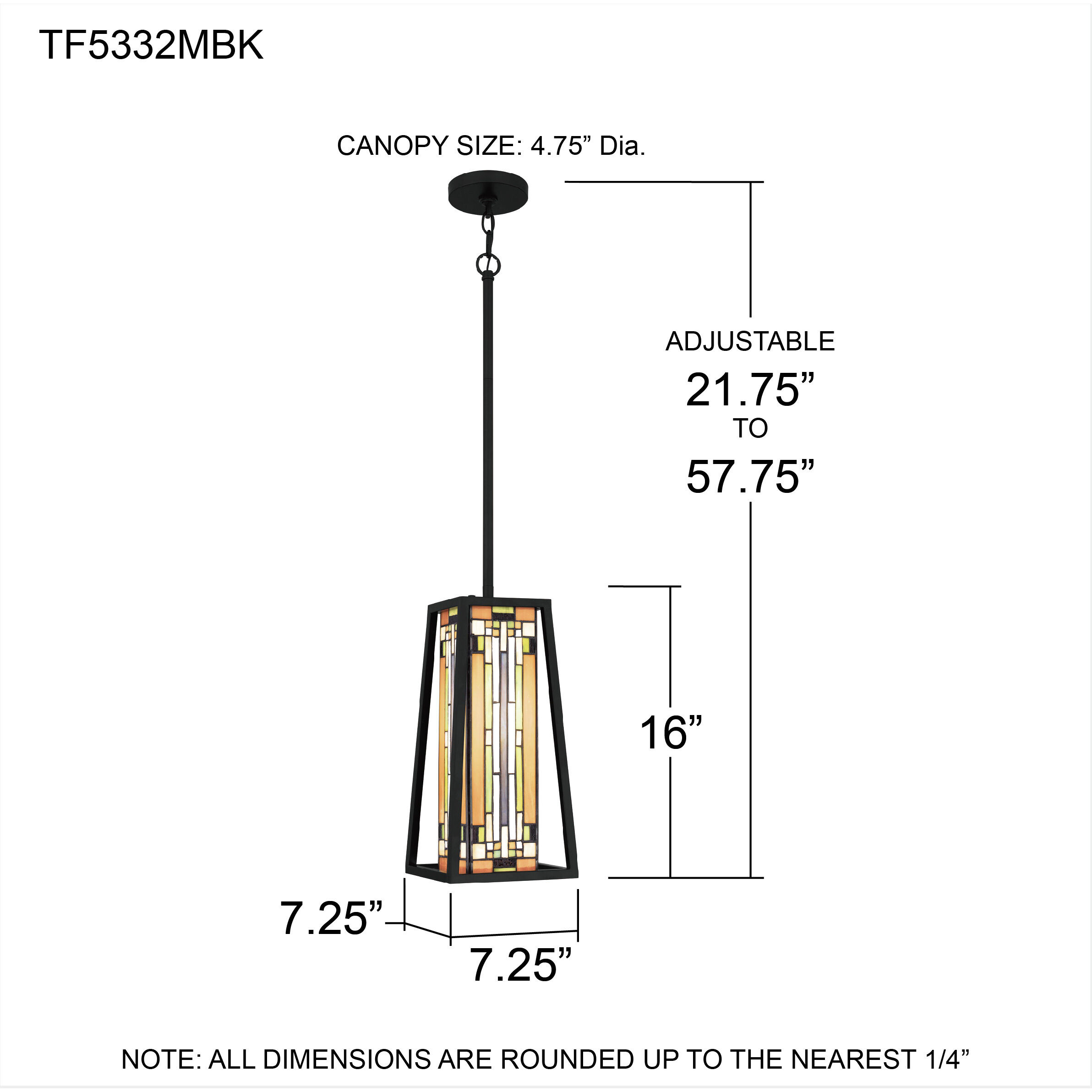 Sierra 1 Light 7.25 inch Matte Black Mini Pendant Ceiling Light, Small