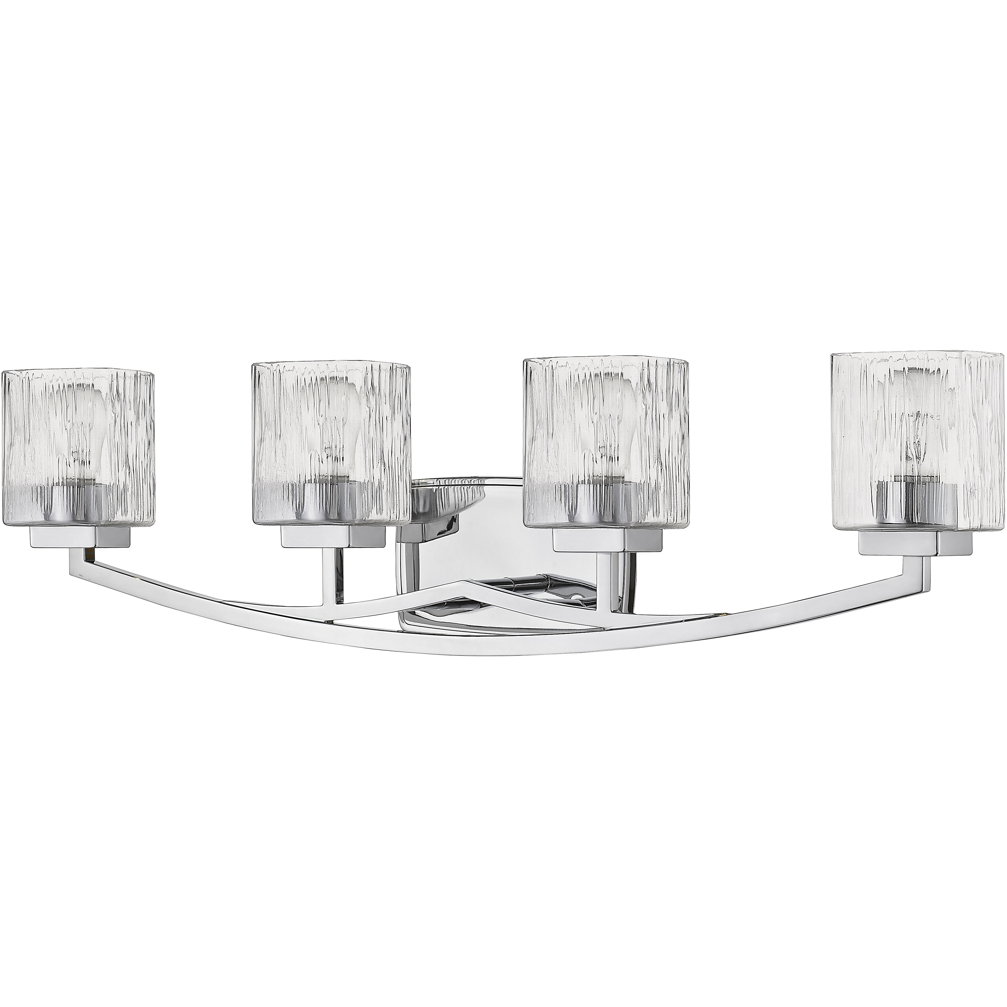 Zaid 4 Light 32 inch Chrome Vanity Wall Light