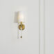 Mila 1 Light 5.5 inch Rubbed Brass Wall Sconce Wall Light