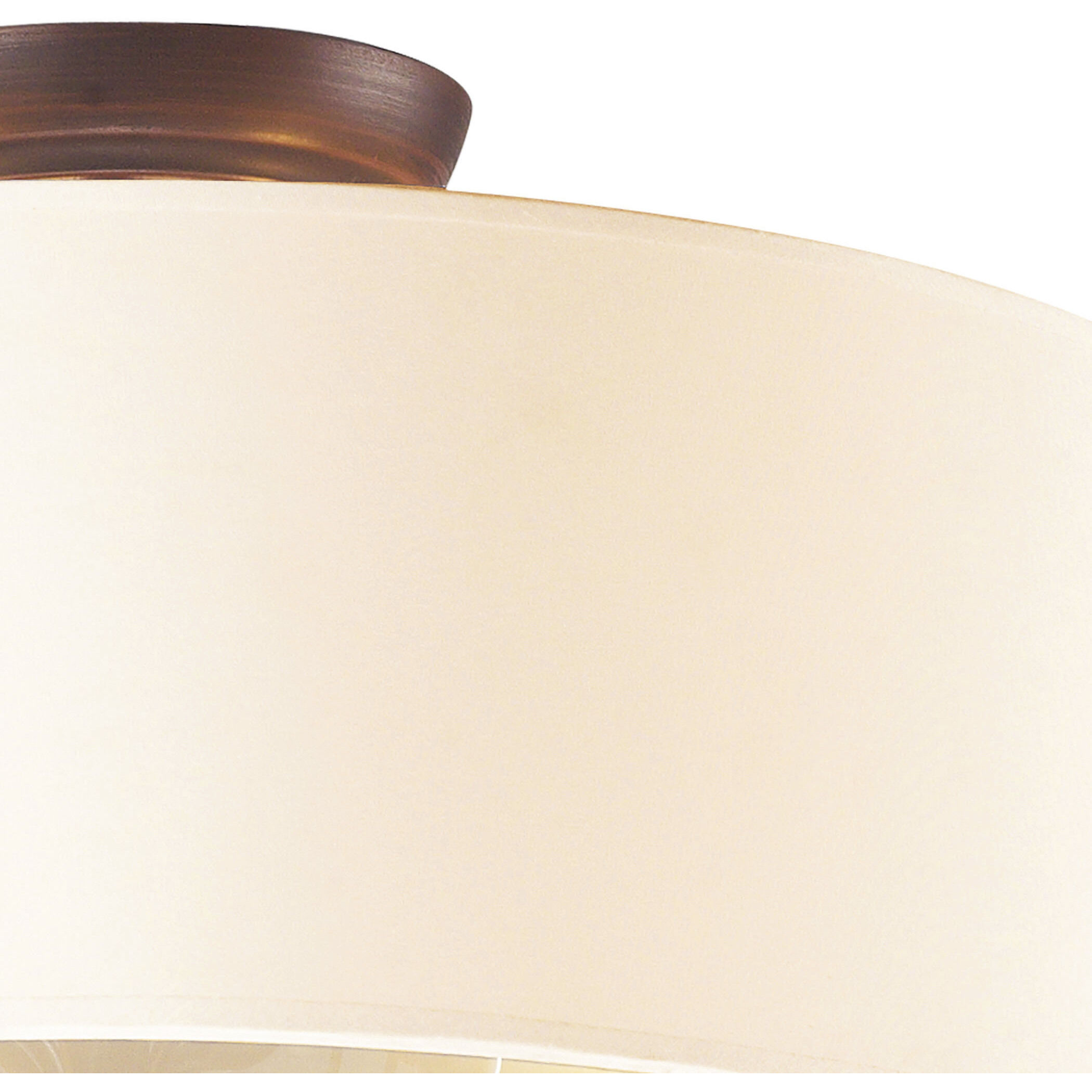 Winterberry 3 Light 16 inch Antique Darkwood Semi Flush Mount Ceiling Light