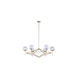 Canada 6 Light 14 inch Gold Chandelier Ceiling Light