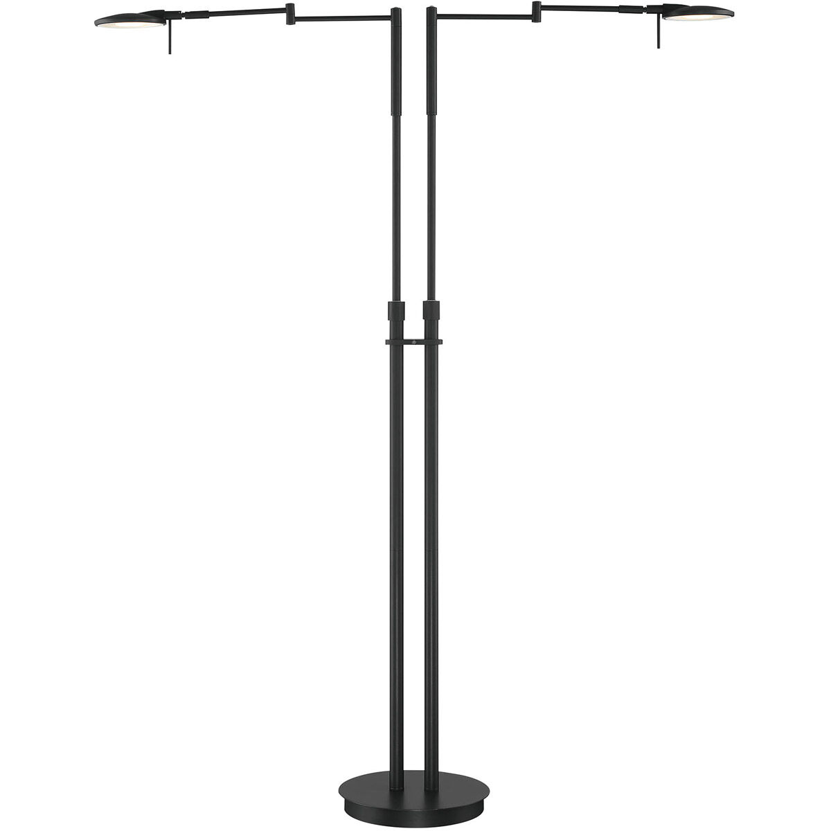 Dessau Turbo 40 inch 13 watt Museum Black Floor Lamp Portable Light