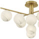 Selene 9 Light 30 inch Lacquered Brass Semi-flush Mount Ceiling Light