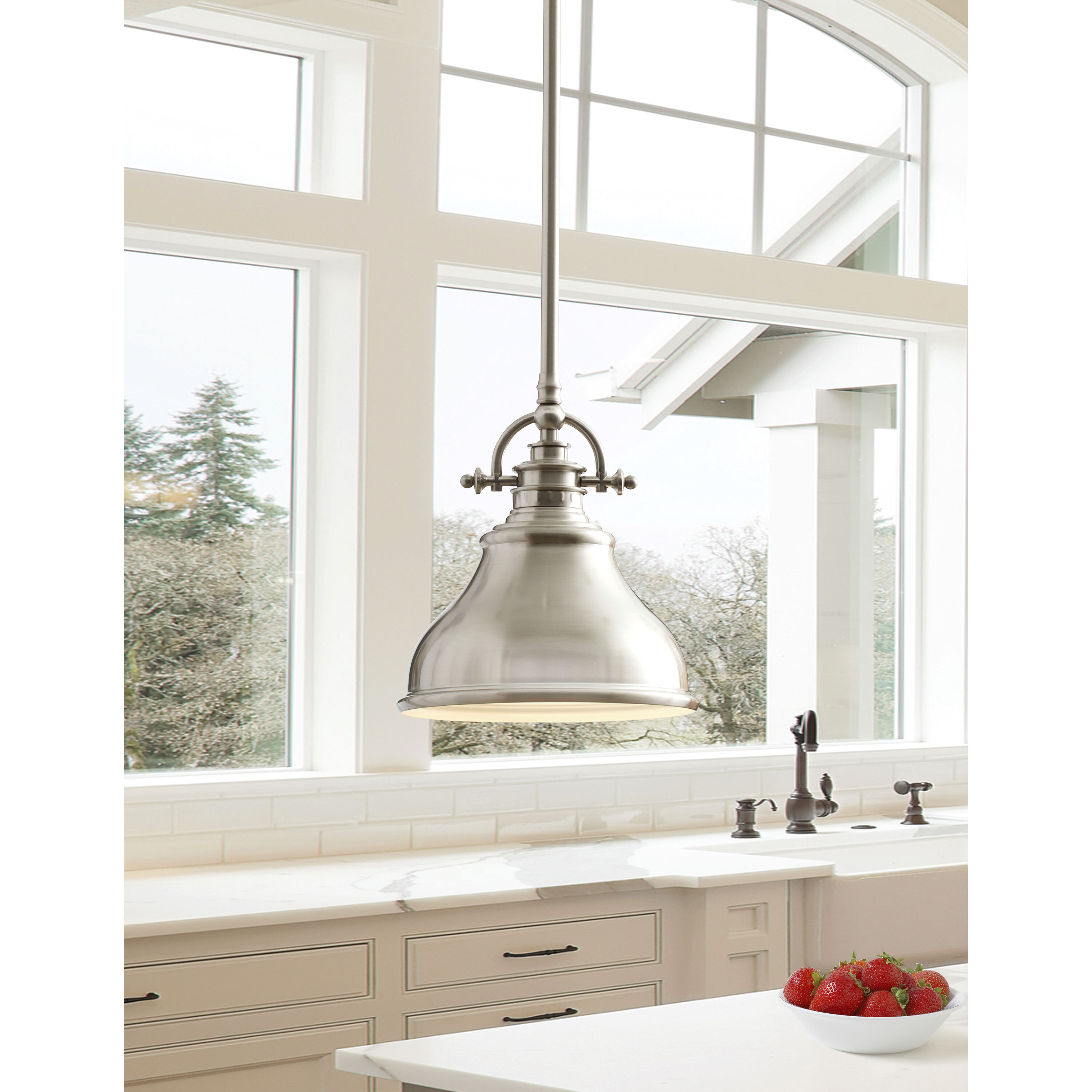 Emery 1 Light 8 inch Brushed Nickel Mini Pendant Ceiling Light
