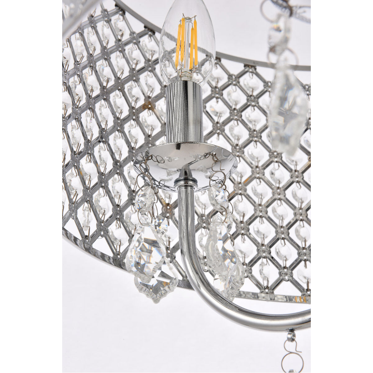 Elise 4 Light 17 inch Chrome Flush Mount Ceiling Light