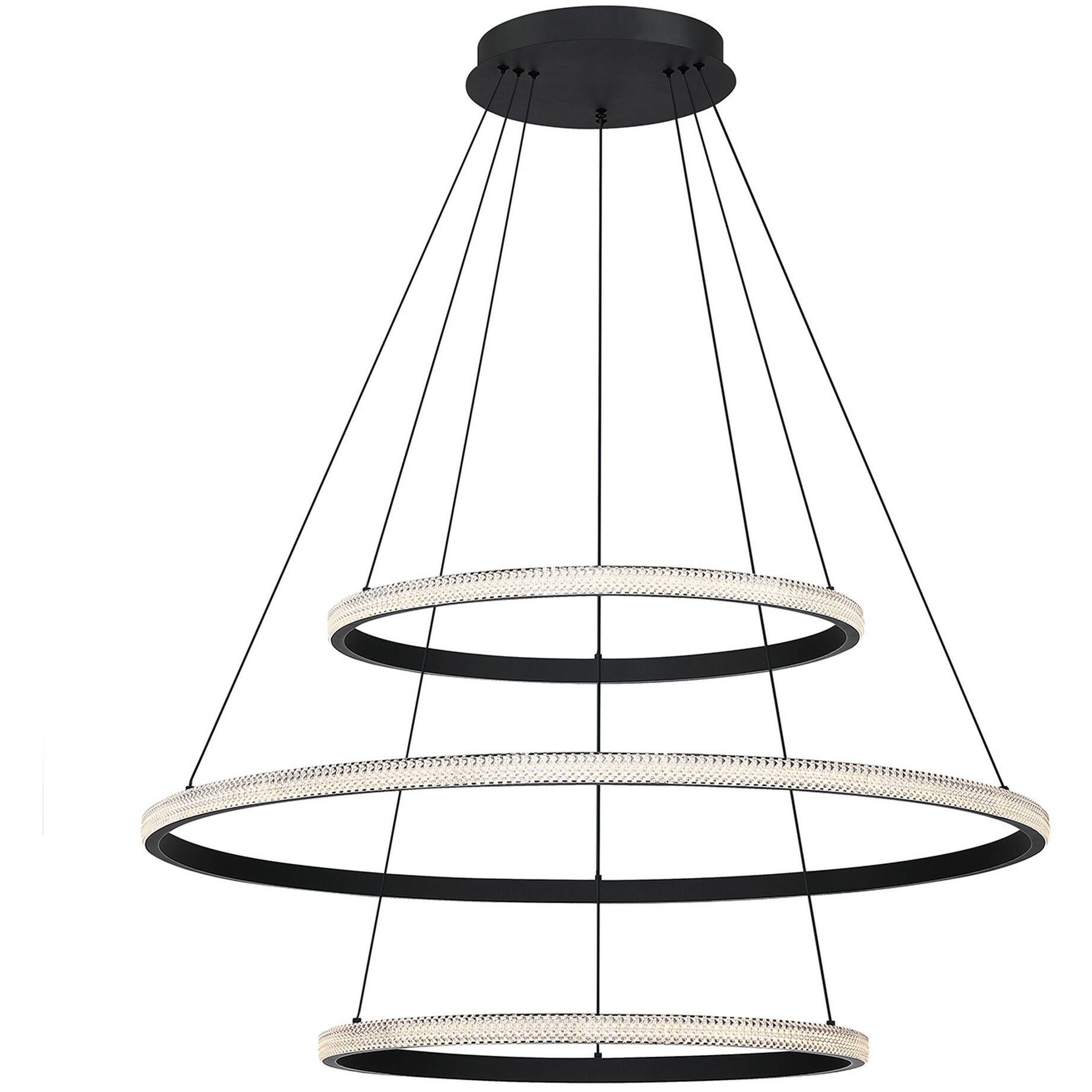 Prado 3 Light 40 inch Black Pendant Ceiling Light