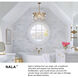 Nala LED 49.75 inch Heritage Brass Chandelier Ceiling Light, Linear & Oval